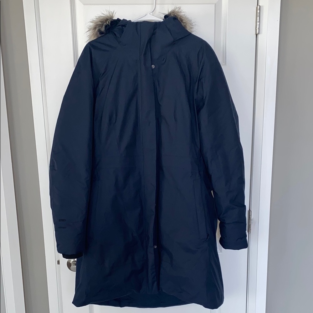 The North Face Navy Parka with Fur Trim Hood XXL